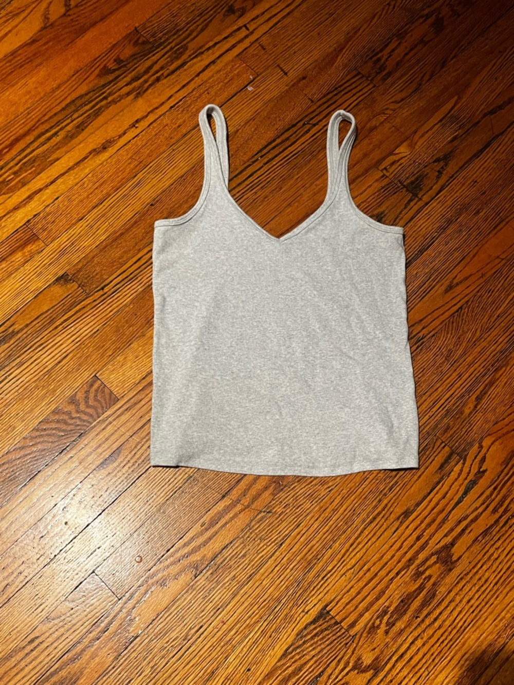 Abercrombie & Fitch Light Gray V-Neck Tank Top